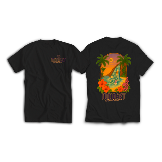 Tee-shirt MINDSET CARRIBEAN DREAM (SUNSET VERSION) Noir II
