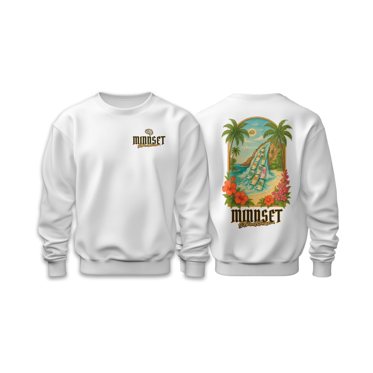 Sweat-Shirt MINDSET CARIBBEAN DREAM BLANC II