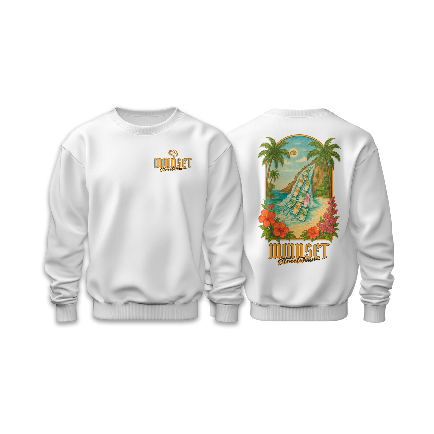 Sweat-Shirt MINDSET CARIBBEAN DREAM BLANC I