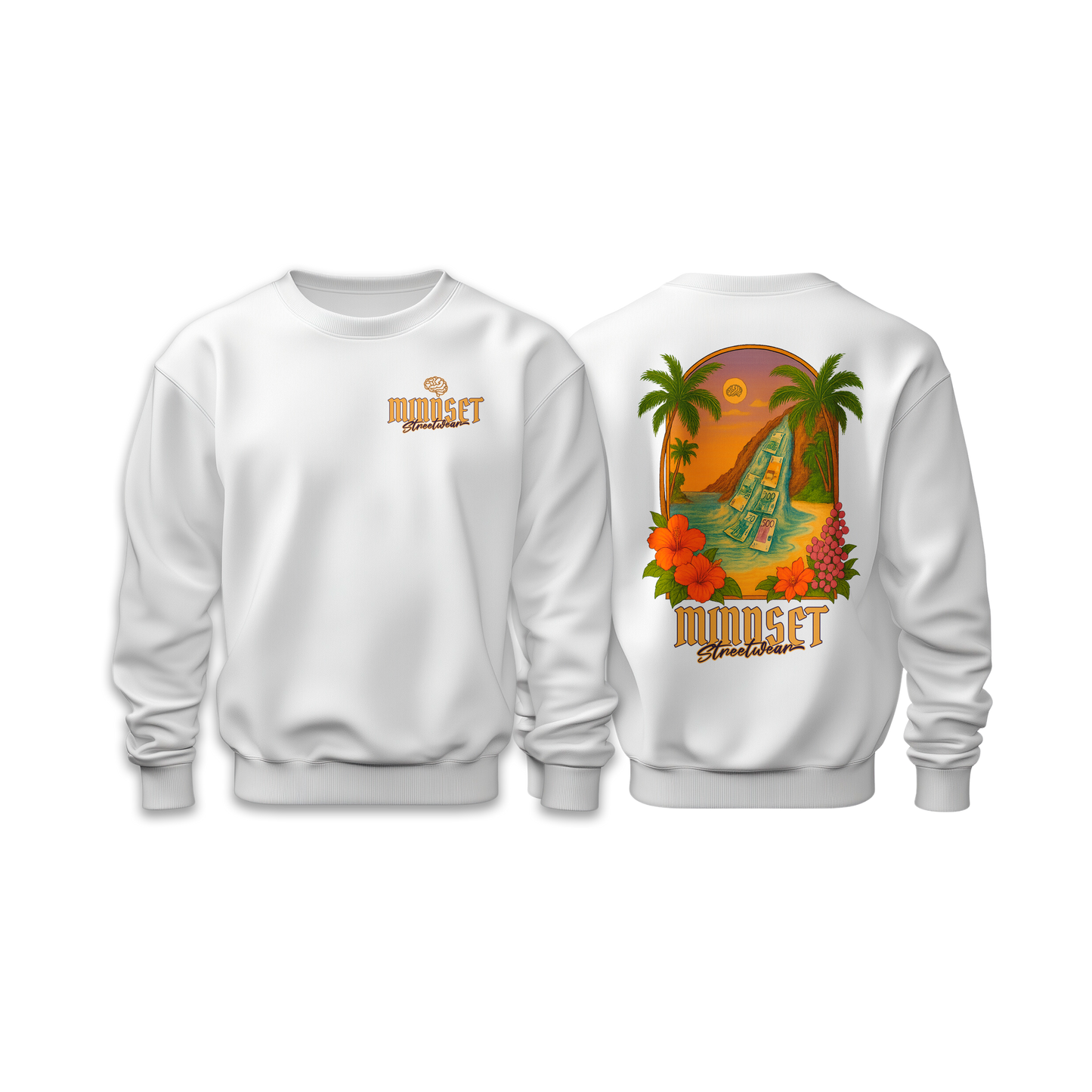 Sweat-Shirt MINDSET CARIBBEAN DREAM BLANC (SUNSET VERSION) I