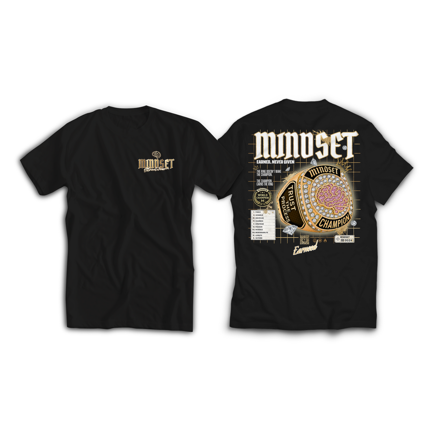 Tee-shirt MINDSET CHAMPION RING noire