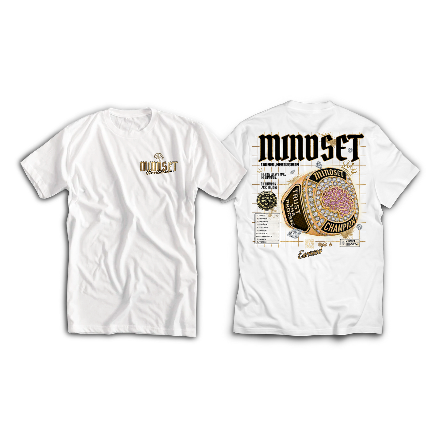 Tee-shirt MINDSET CHAMPION RING blanc