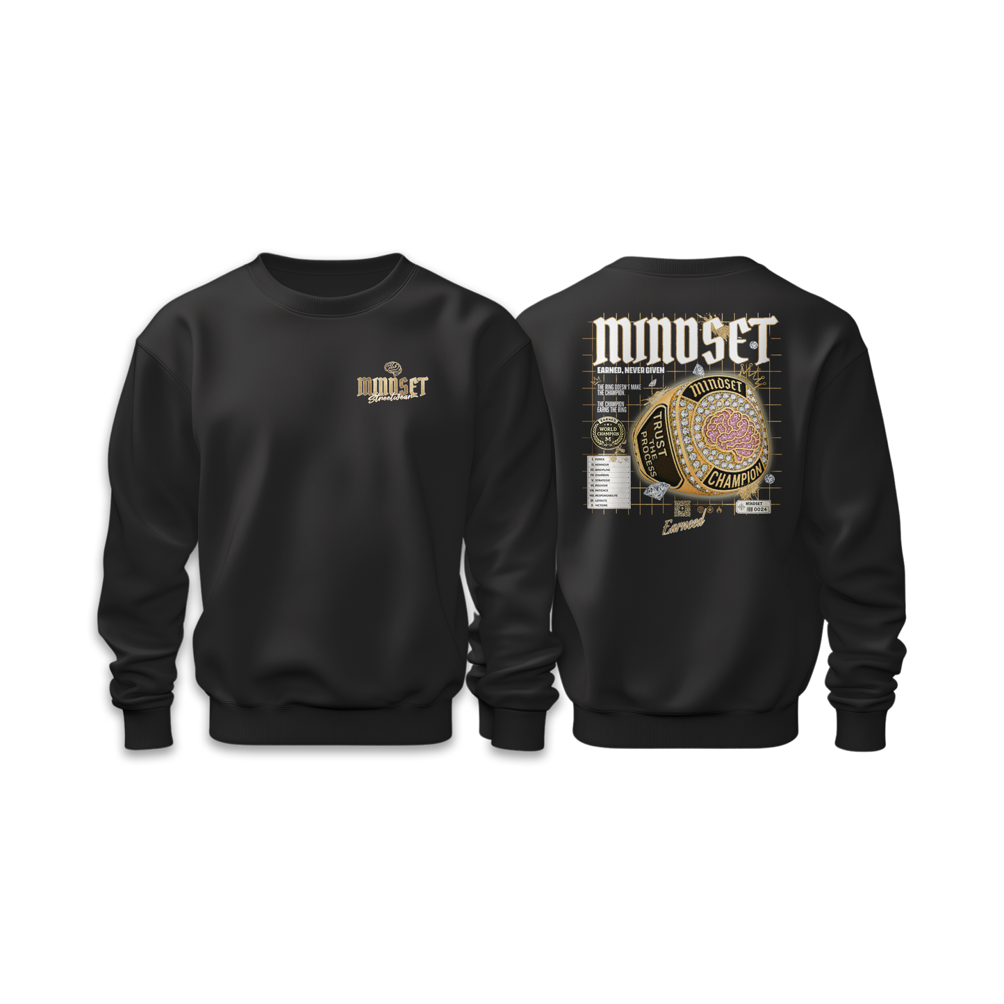 Sweat-Shirt MINDSET CHAMPION RING NOIR