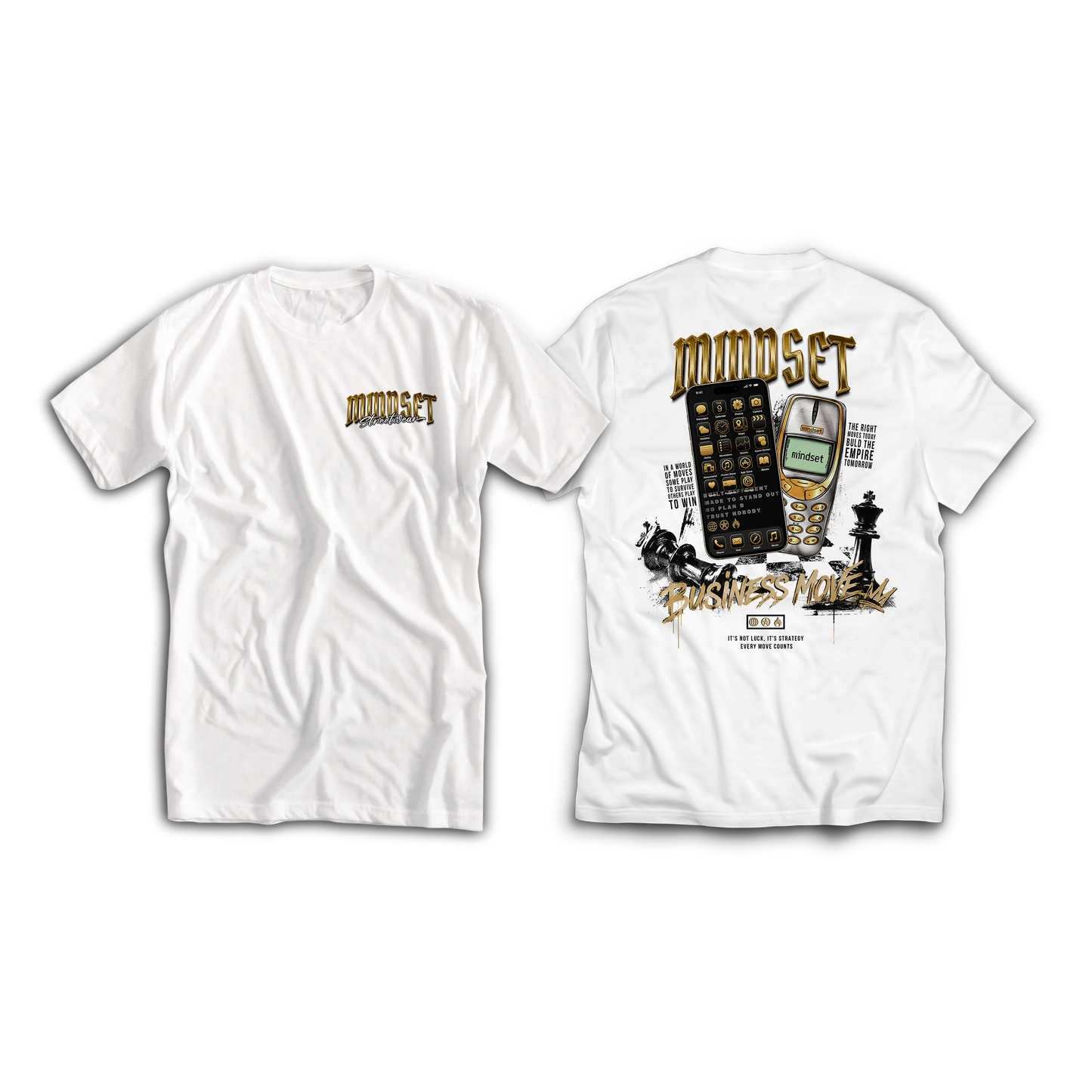Tee-shirt MINDSET 2 PHONES EDITION BLANC