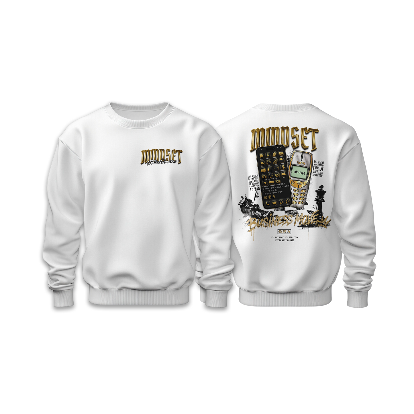 Sweat-Shirt MINDSET 2 PHONES EDITION BLANC