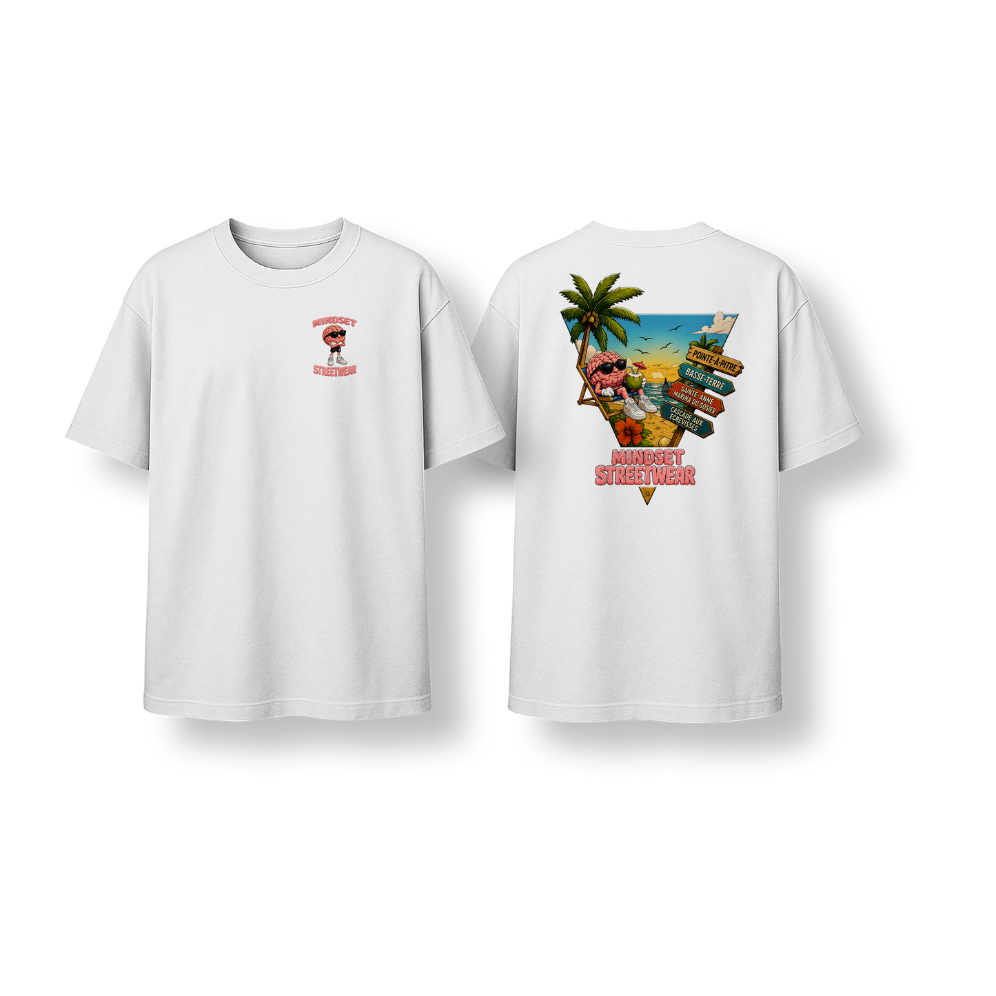 Tee-shirt MINDSET SUMMER 2026 OVERSIZE BLANC