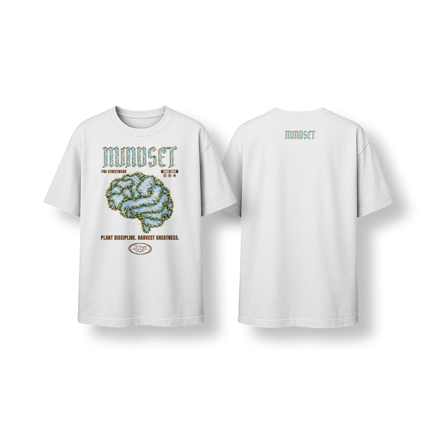 Tee-shirt MINDSET FWI STREETWEAR BLANC OVERSIZE