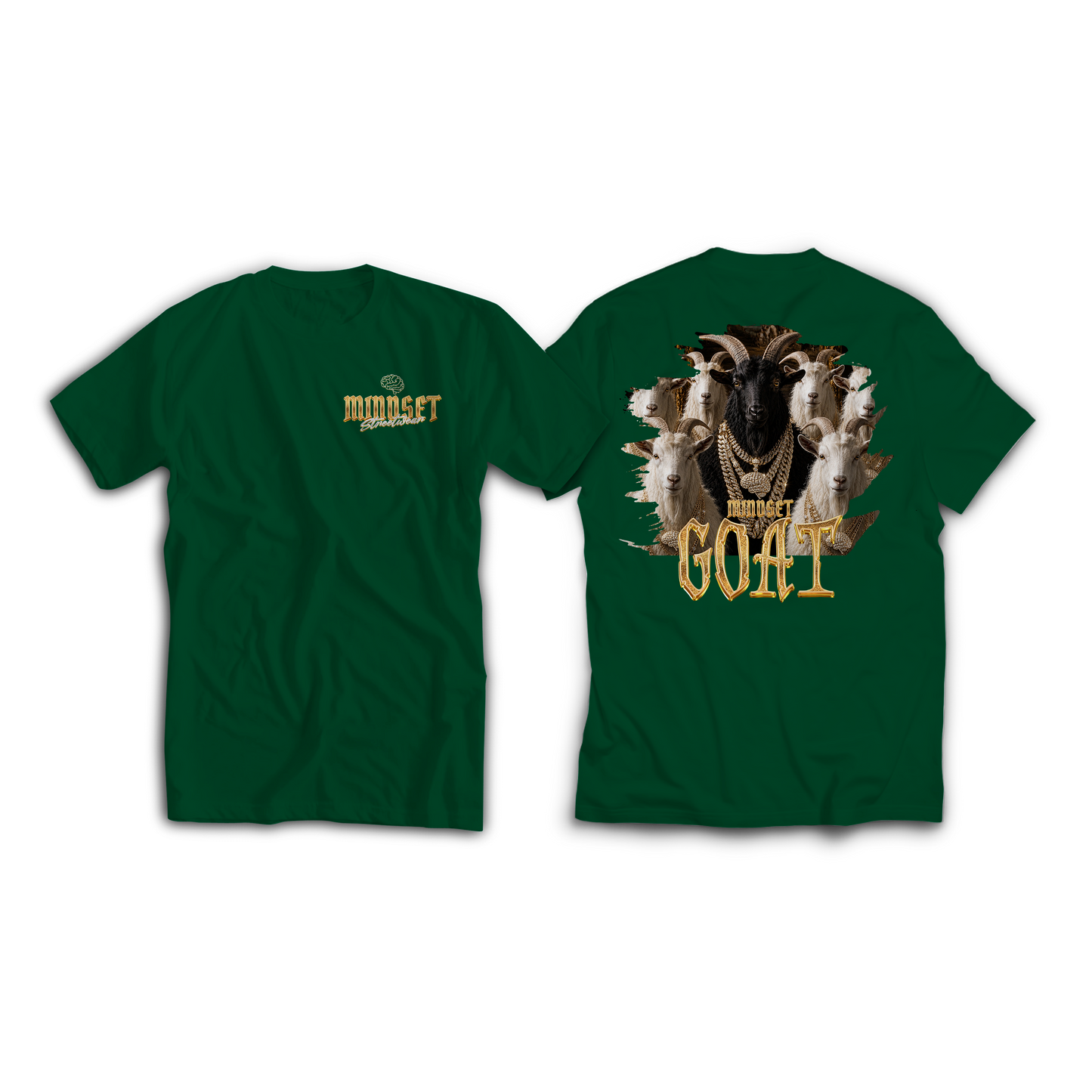 Tee-shirt MINDSET GOAT EDITION VERT BOUTEILLE