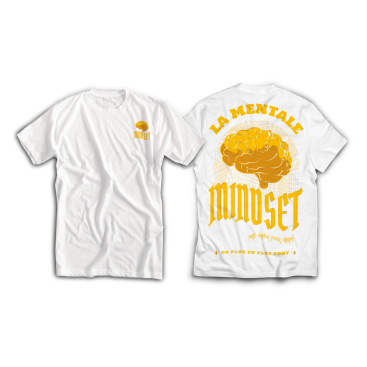 Tee-shirt MINDSET WHITE&YELLOW
