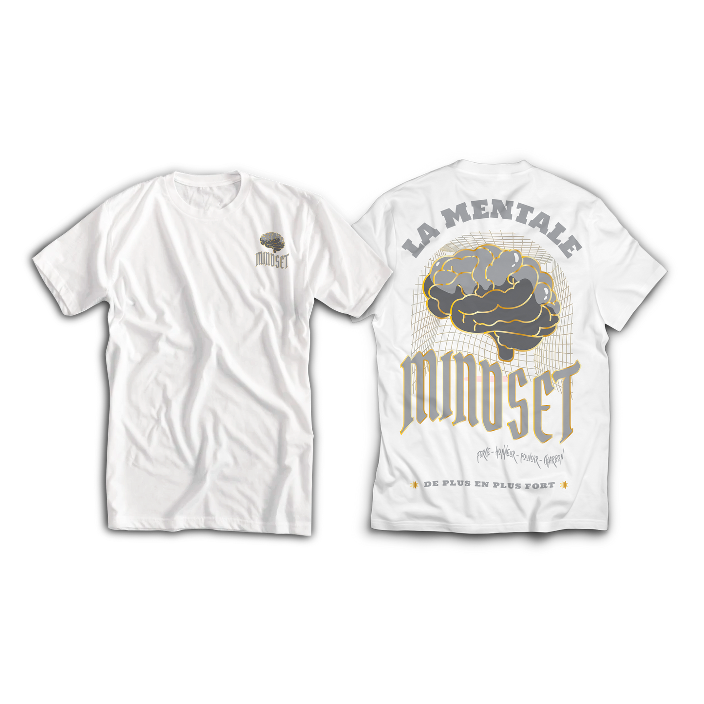 Tee-shirt MINDSET WHITE&GREY