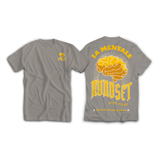Tee-shirt MINDSET GREY&YELLOW