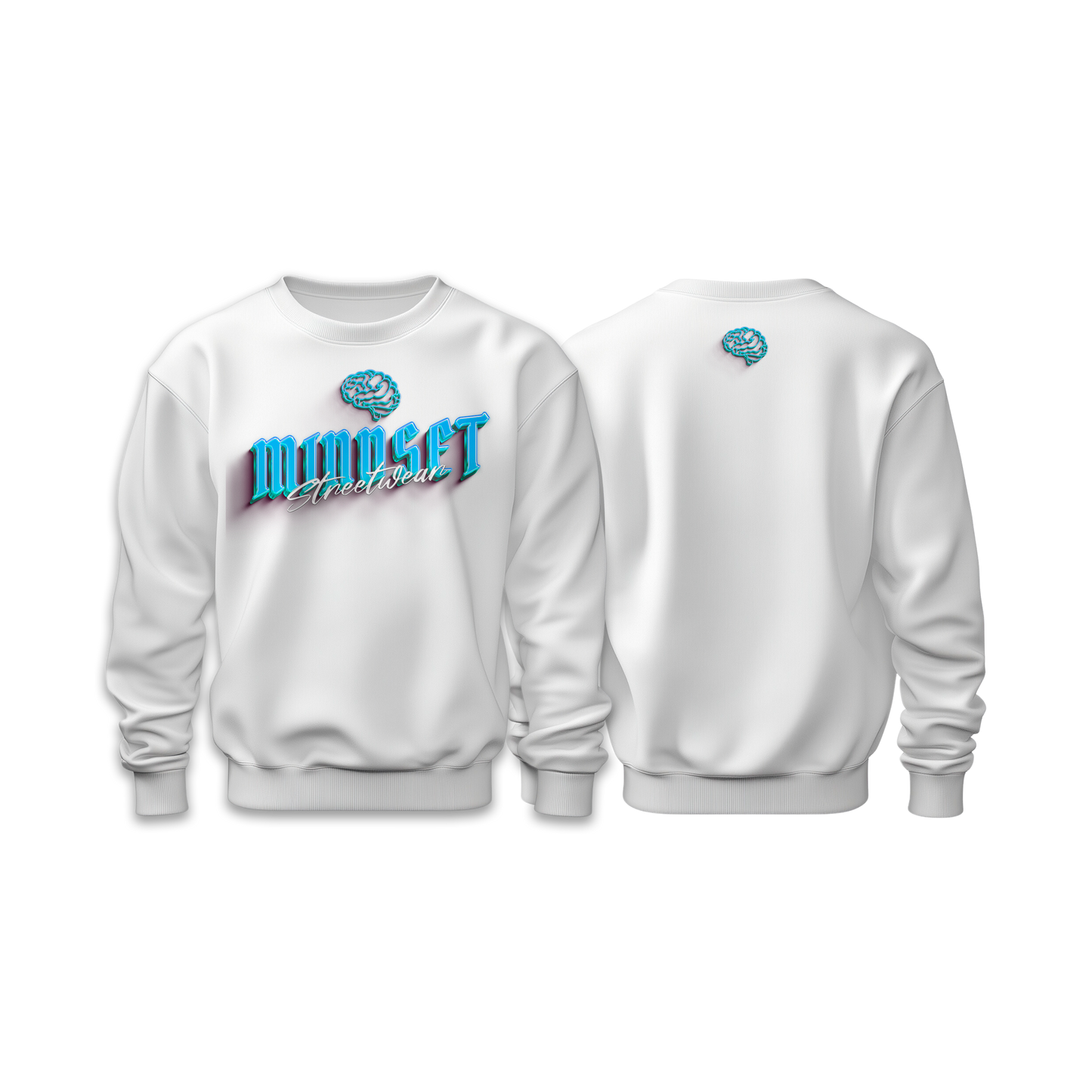 Sweat-Shirt MINDSET STREETWEAR Blanc&Bleu