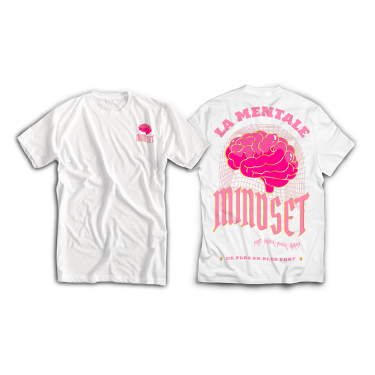 Tee-shirt MINDSET WHITE&PINK 2