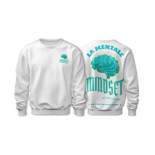 Sweat-Shirt MINDSET White&Bleu 2