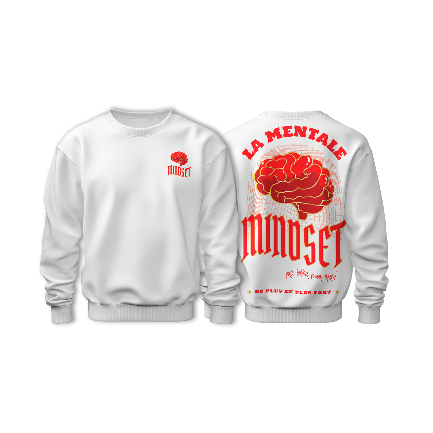 Sweat-Shirt MINDSET White&Red