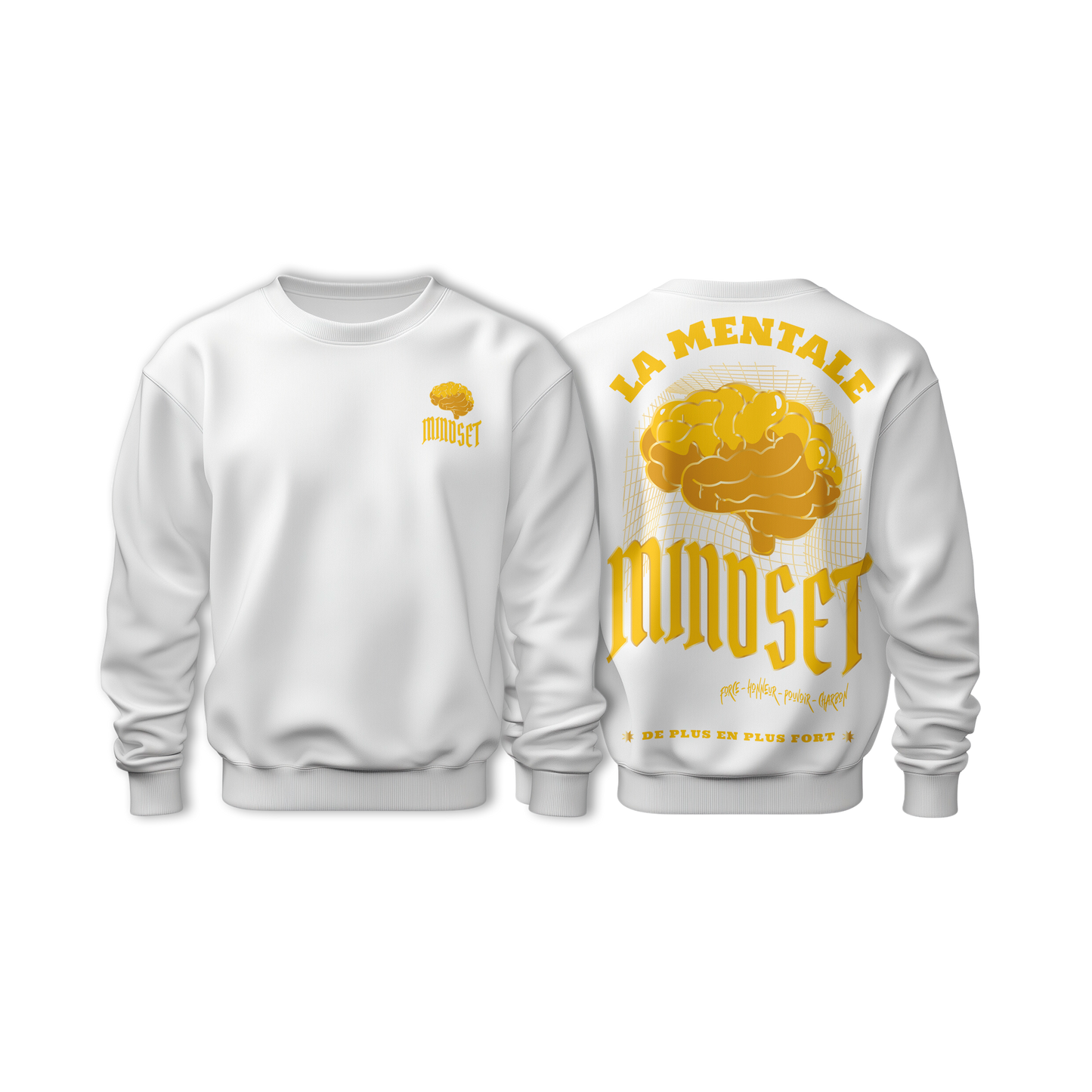 Sweat-Shirt MINDSET White&Yellow