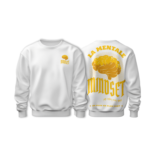 Sweat-Shirt MINDSET White&Yellow