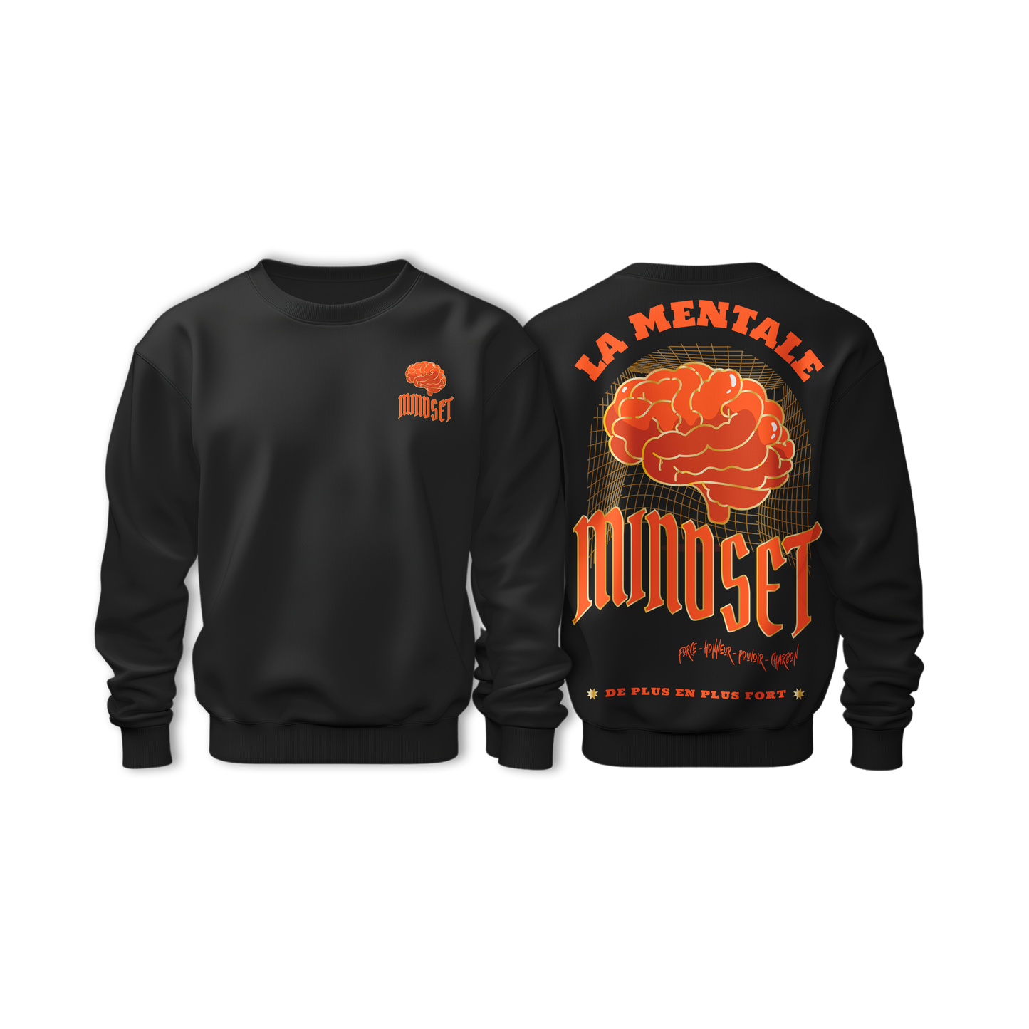Sweat-Shirt MINDSET Black&Orange