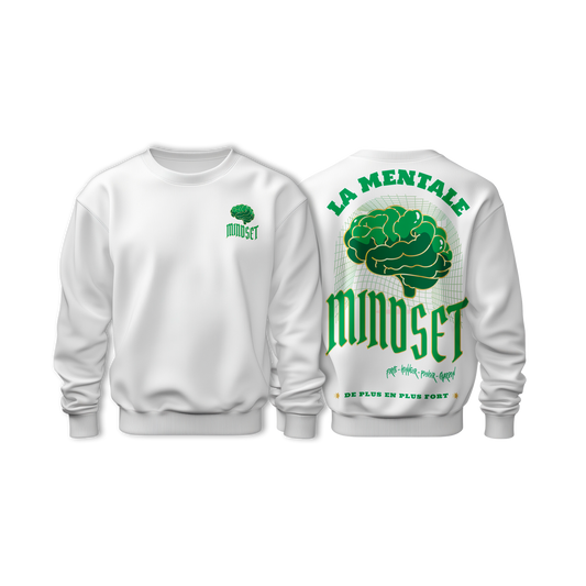 Sweat-Shirt MINDSET White&Green