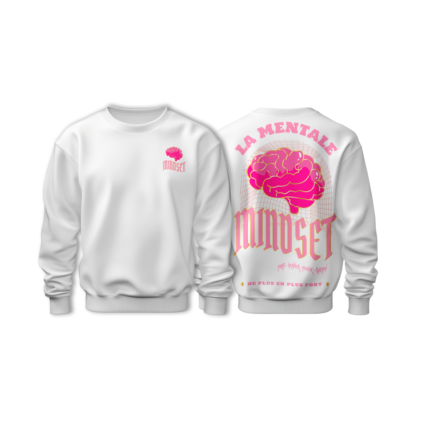 Sweat-Shirt MINDSET White&Pink 2