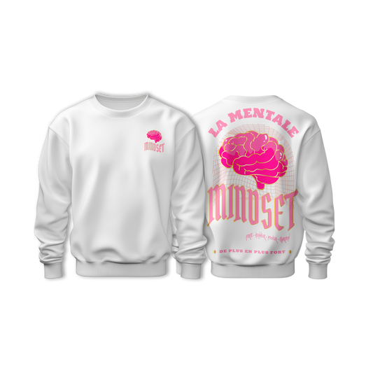 Sweat-Shirt MINDSET White&Pink 2