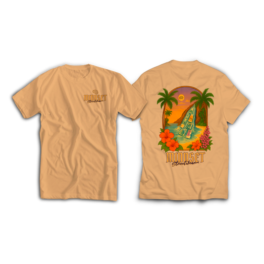 Tee-shirt MINDSET CARRIBEAN DREAM (SUNSET VERSION) Beige I