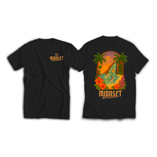 Tee-shirt MINDSET CARRIBEAN DREAM (SUNSET VERSION) Noir I