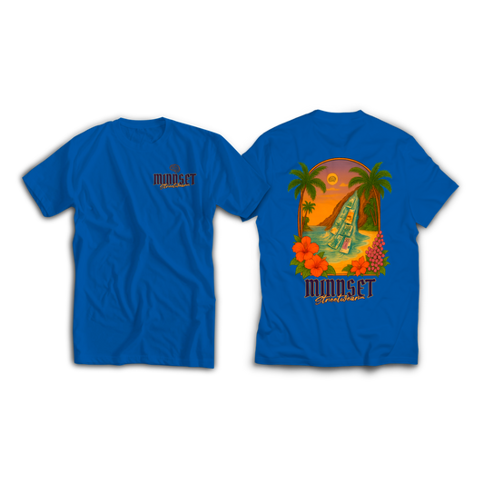 Tee-shirt MINDSET CARRIBEAN DREAM (SUNSET VERSION) Bleu II