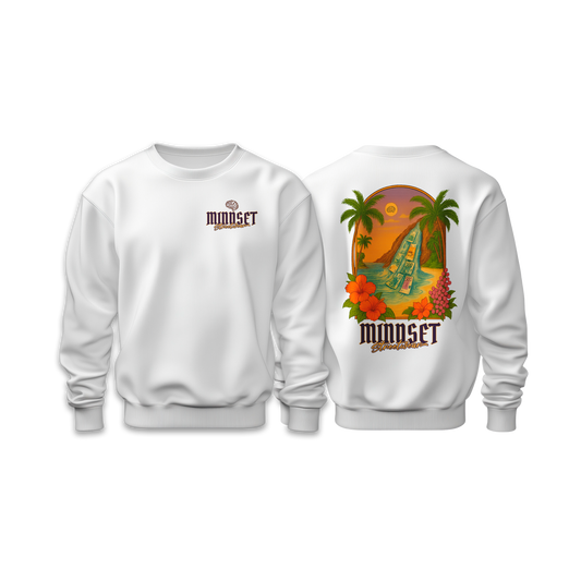Sweat-Shirt MINDSET CARIBBEAN DREAM BLANC (SUNSET VERSION) II