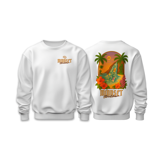 Sweat-Shirt MINDSET CARIBBEAN DREAM BLANC (SUNSET VERSION) I