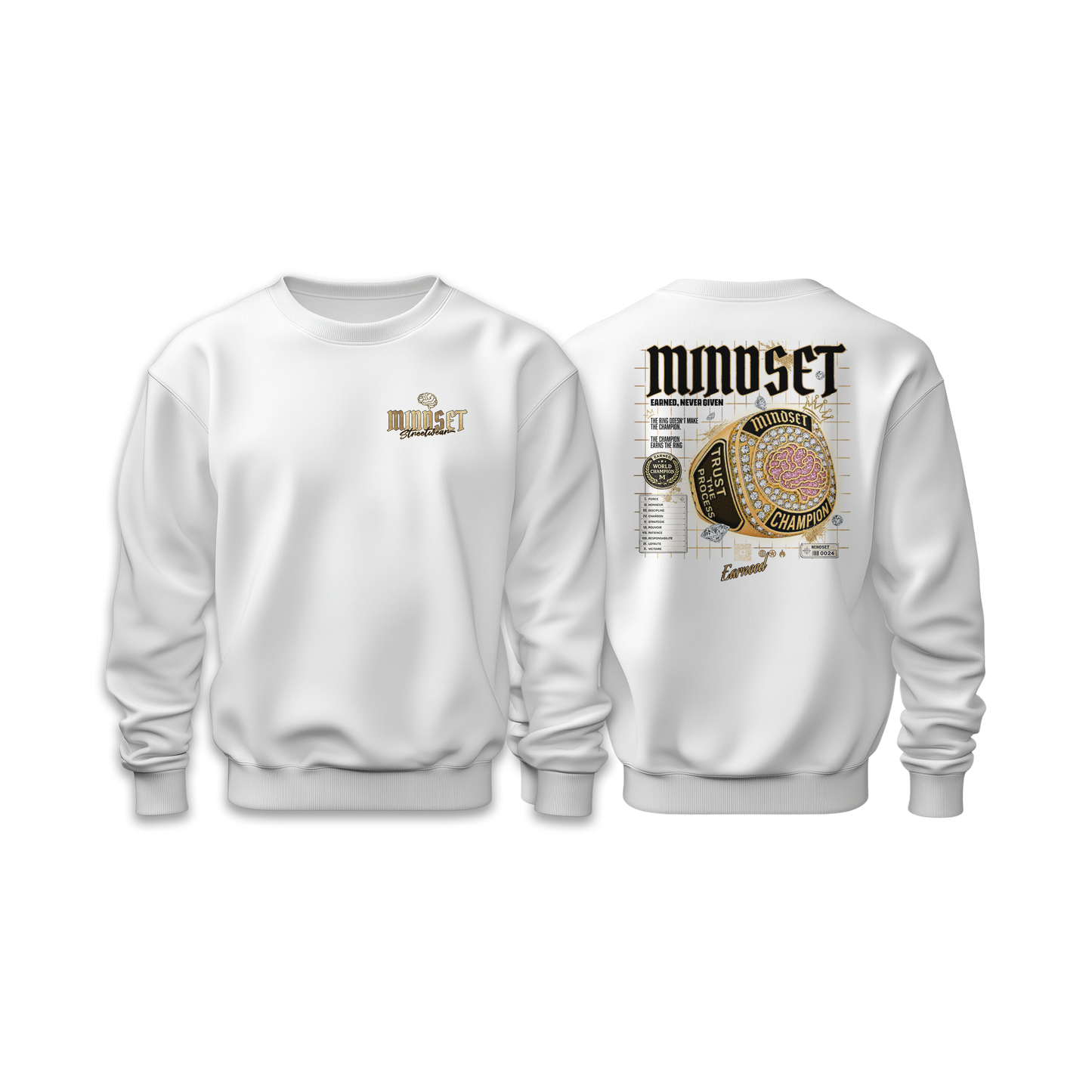 Sweat-Shirt MINDSET CHAMPION RING BLANC