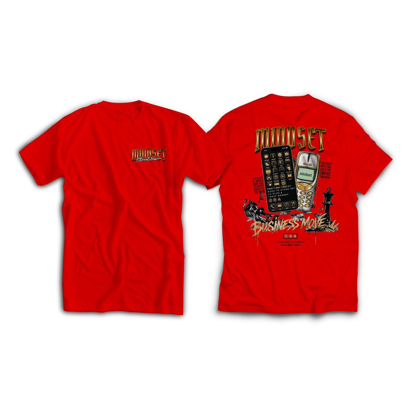 Tee-shirt MINDSET 2 PHONES EDITION ROUGE