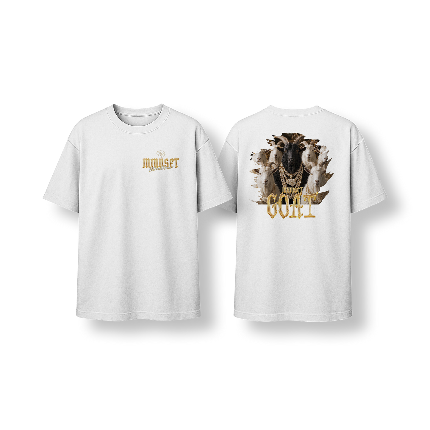 Tee-shirt MINDSET GOAT EDITION OVERSIZE BLANC