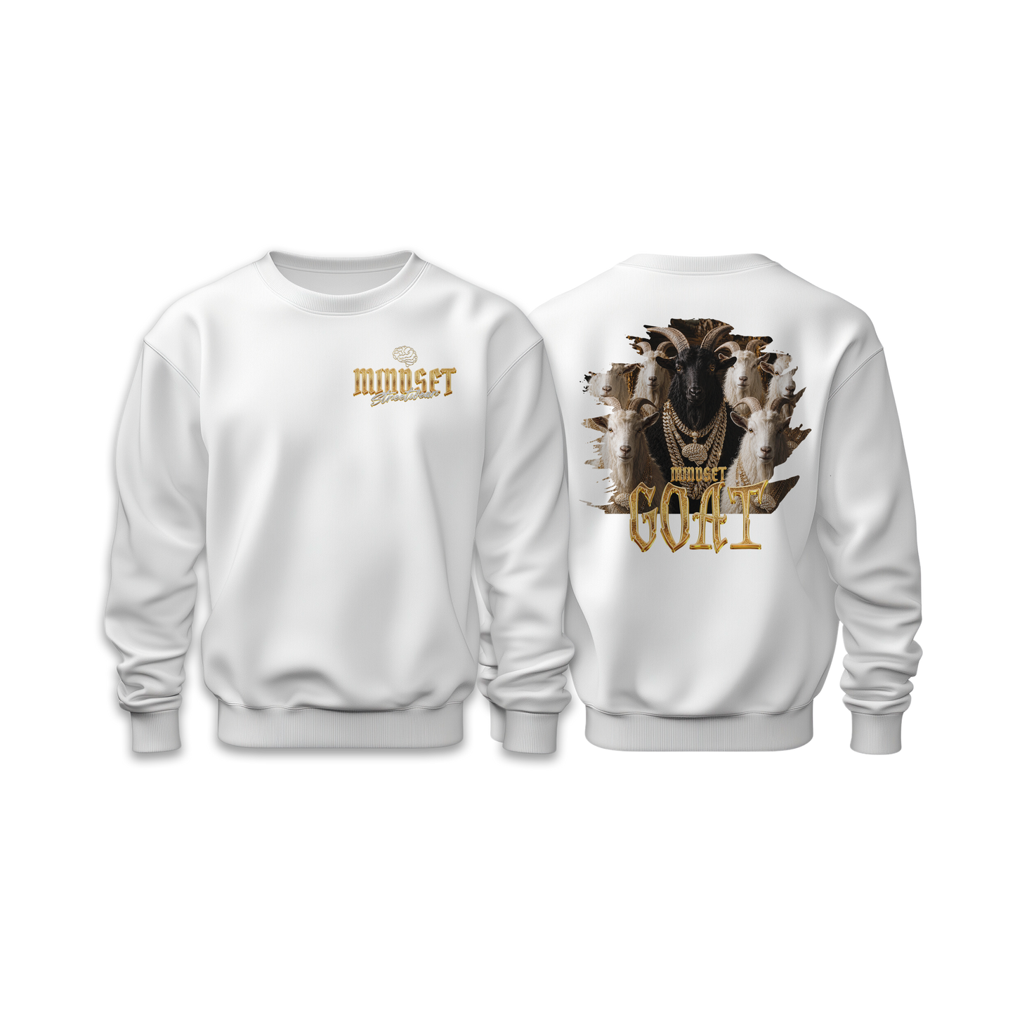 Sweat-Shirt MINDSET GOAT EDITION BLANC