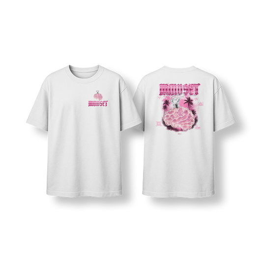 Tee-shirt MINDSET SOS EDITION ROSE&BLANC OVERSIZE