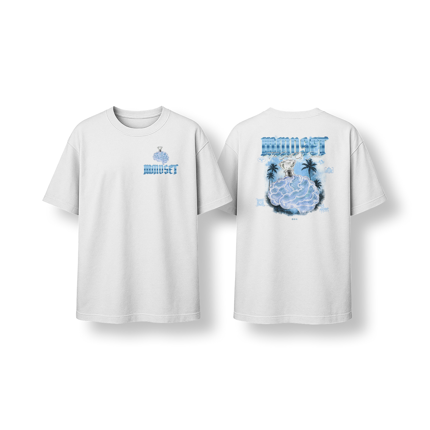 Tee-shirt MINDSET SOS EDITION BLEU&BLANC OVERSIZE