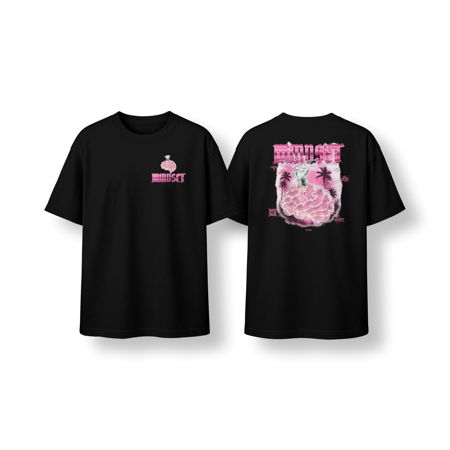 Tee-shirt MINDSET SOS EDITION ROSE&NOIR OVERSIZE