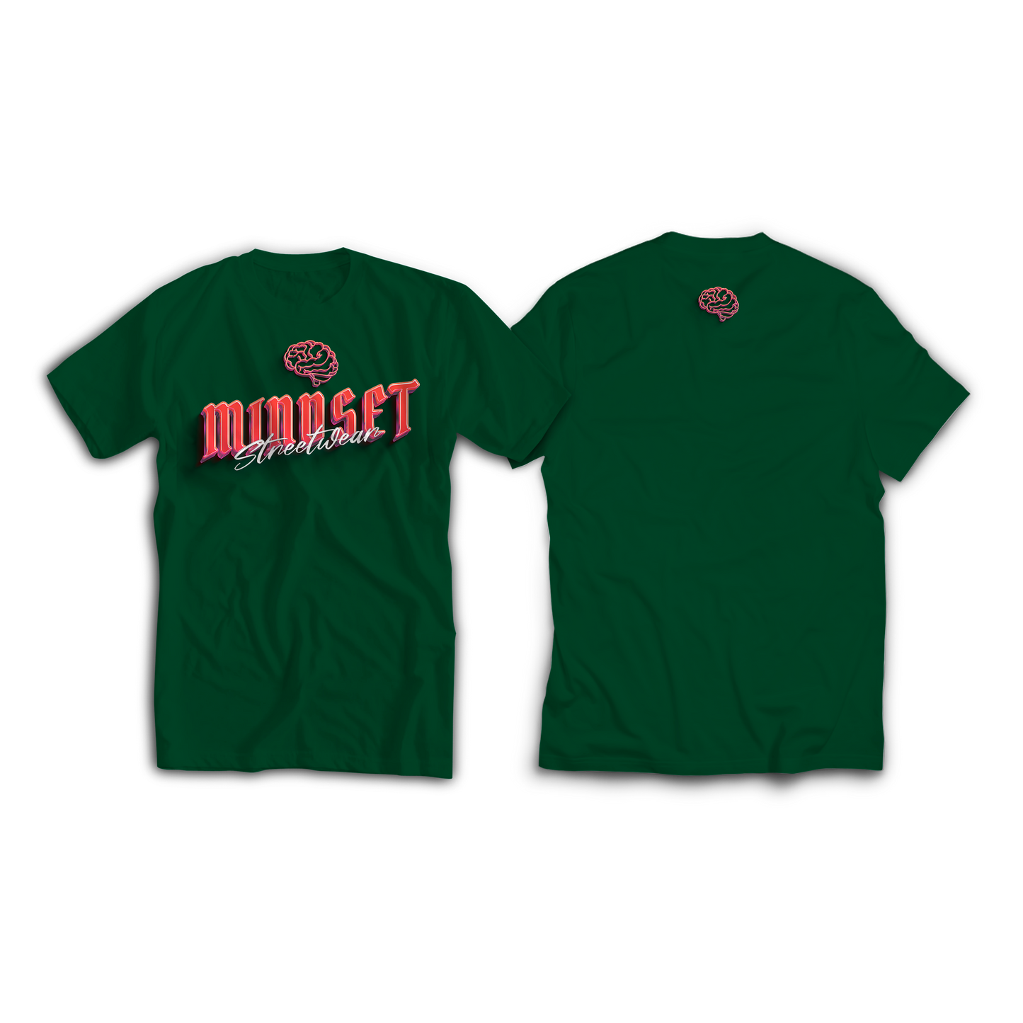 Tee-shirt MINDSET STREETWEAR Rouge & Vert bouteille