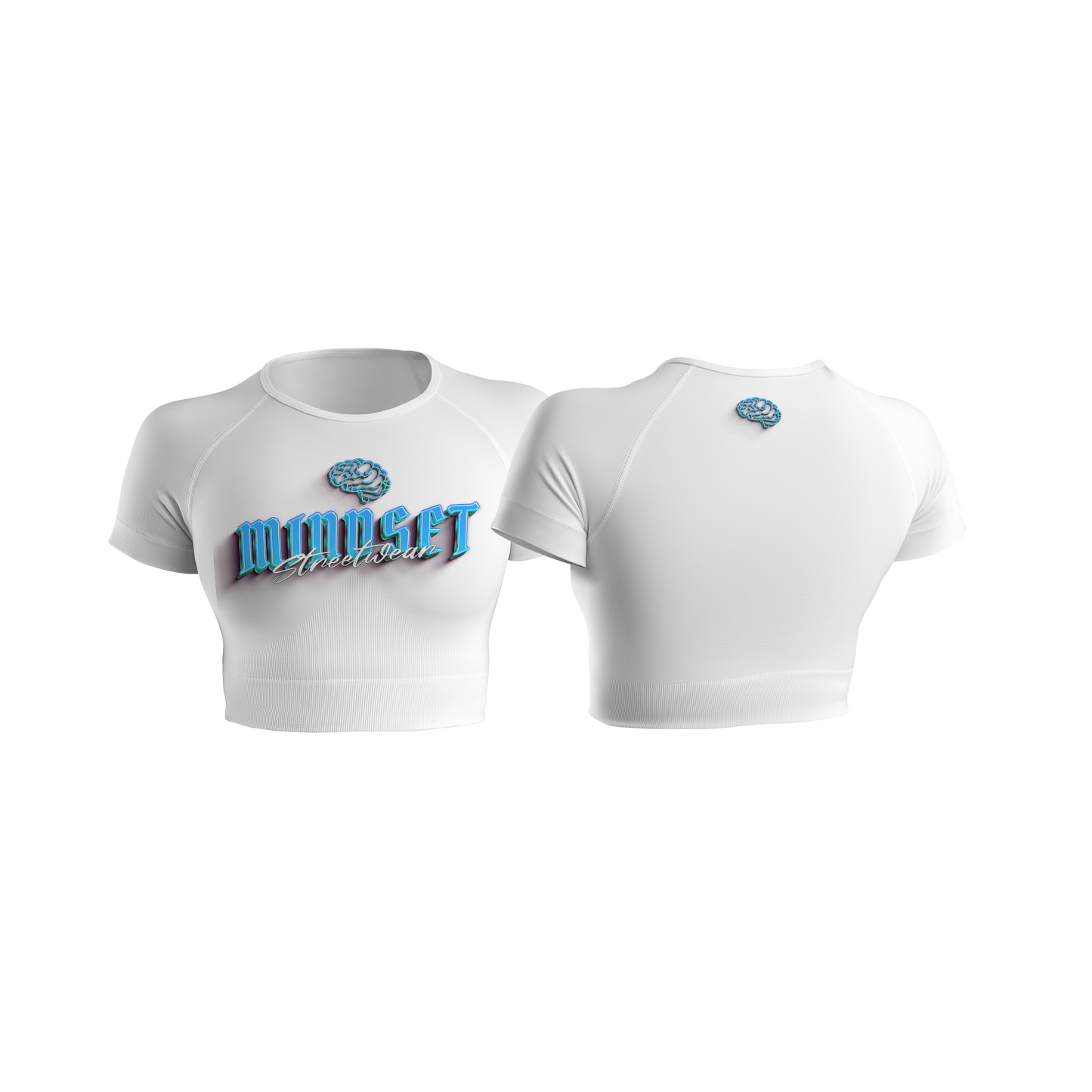 Crop-top MINDSET STREETWEAR BLEU&BLANC