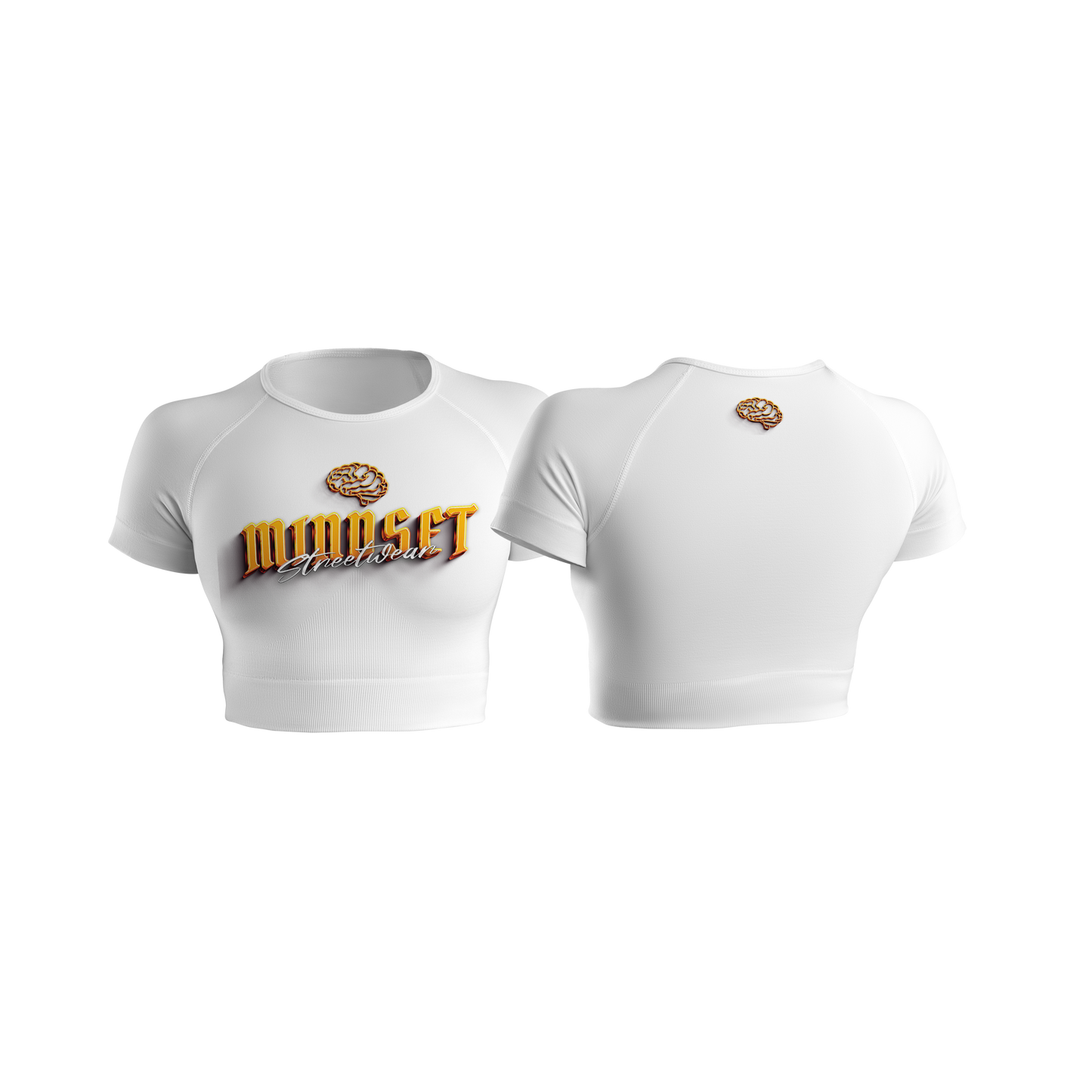 Crop-top MINDSET STREETWEAR blanc