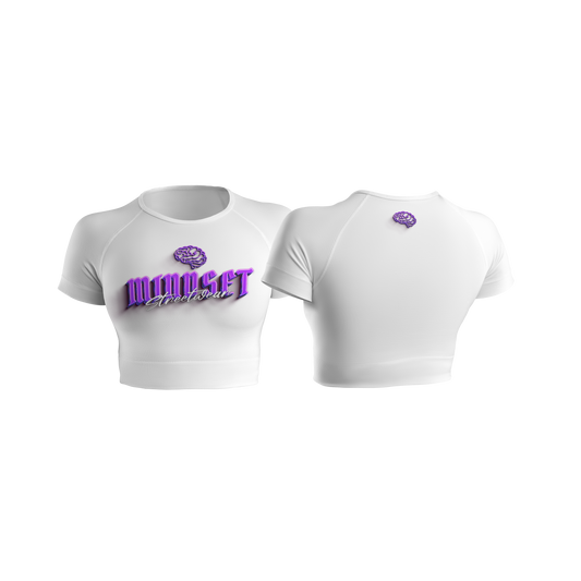 Crop-top MINDSET STREETWEAR VIOLET&BLANC