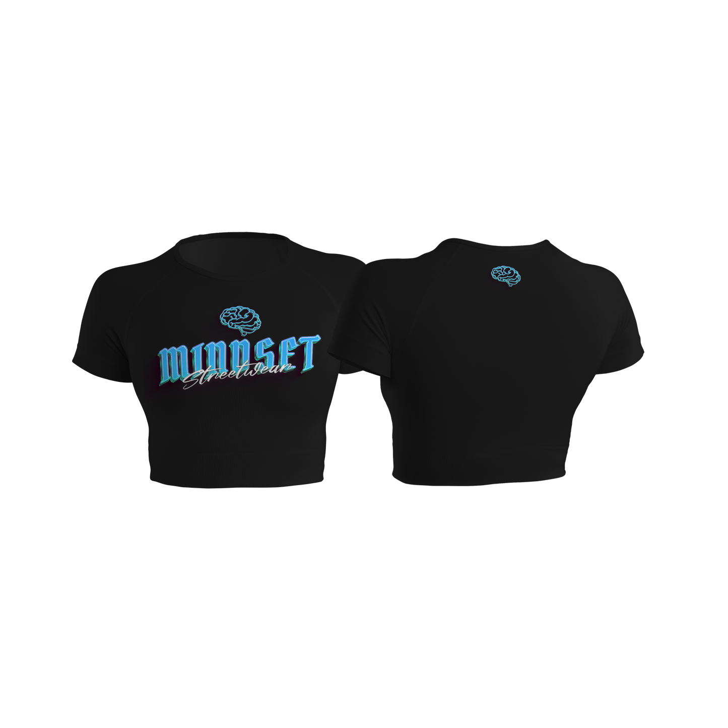Crop-top MINDSET STREETWEAR BLEU&NOIR