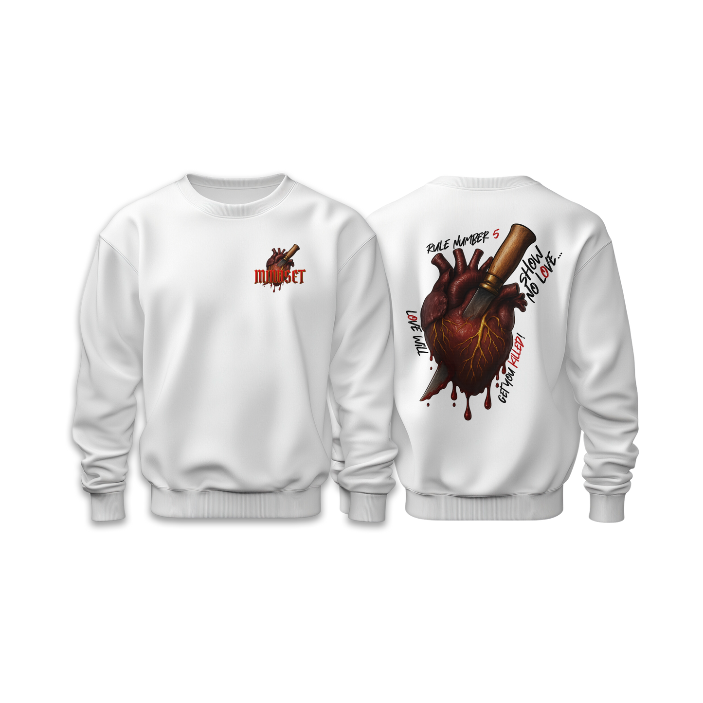 Sweat-Shirt Mindset RULE N°5 BLANC