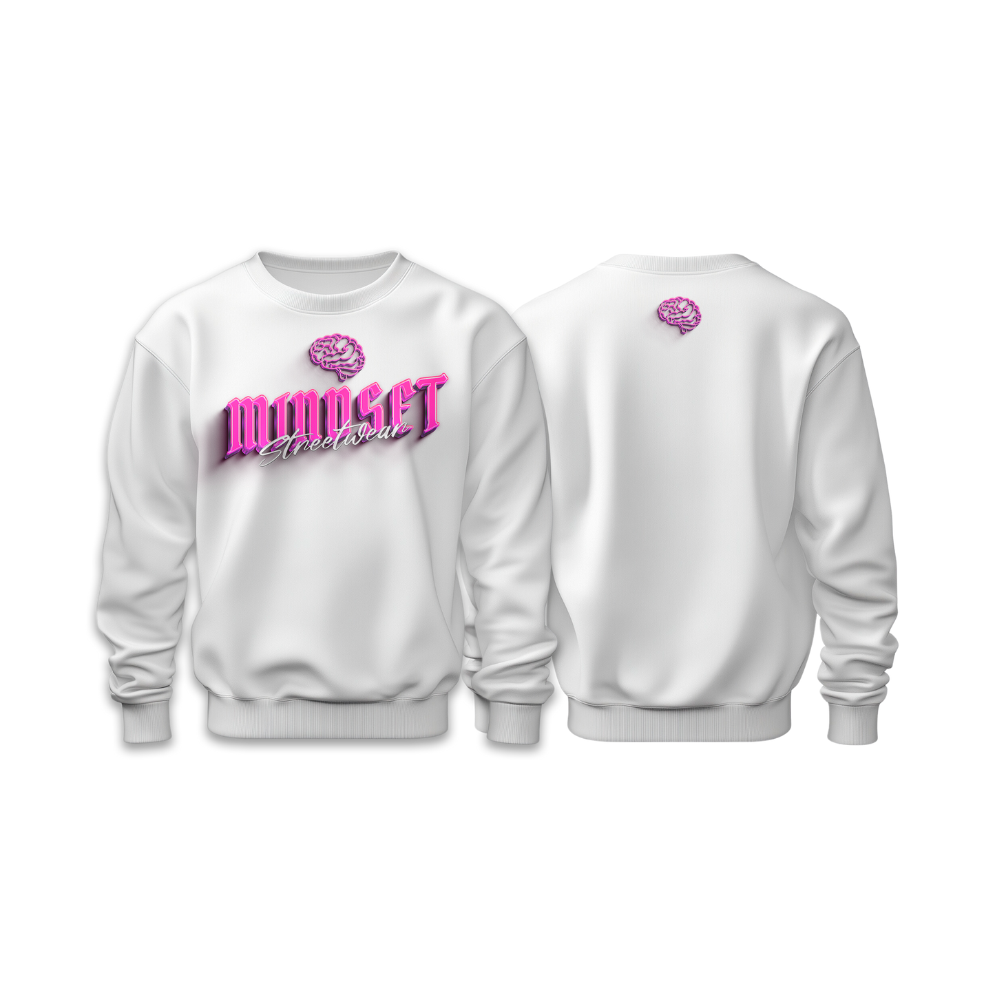 Sweat-Shirt MINDSET STREETWEAR Blanc&Rose