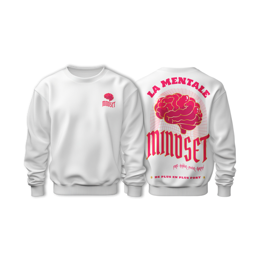 Sweat-Shirt MINDSET Limited Edition White&Pink